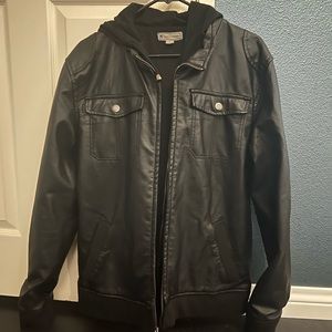 Black Charles and a Half Leather Jacket